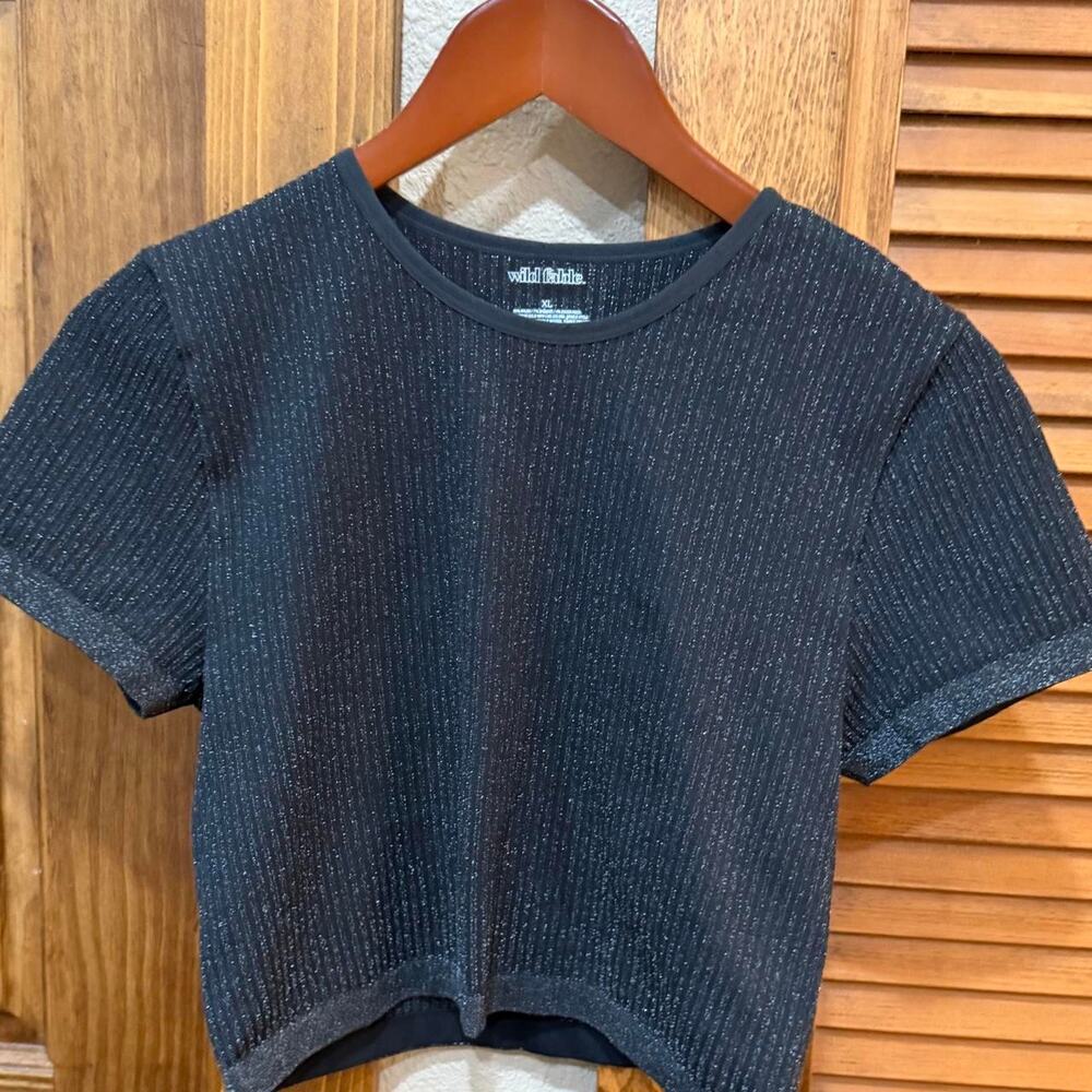 Black glitter top!